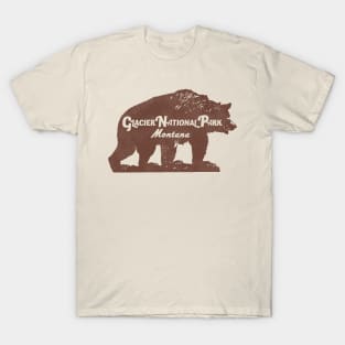 Glacier National Park Vintage Travel Souvenir T-Shirt